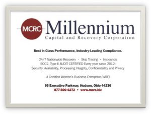 Millennium Capital and Recovery Corporation is named to the Auto Remarketing Power 300 2017